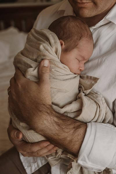 Photos by Jordi - Black and white newborn detail shot.